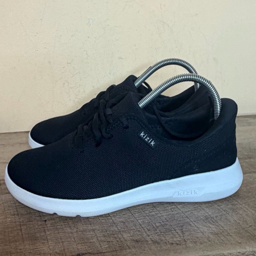 black Kizik Madrid Eco-Knit hands-free sneakers unisex women’s 9.5 wide men’s 8W